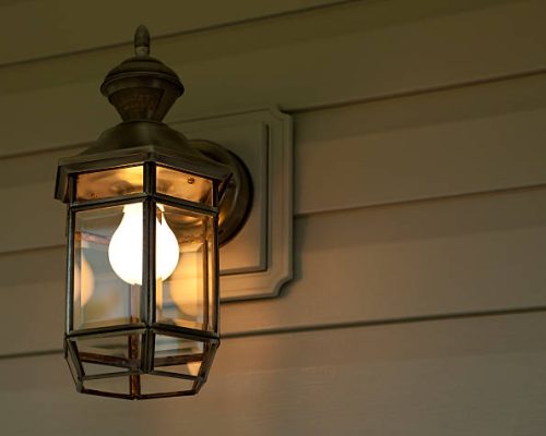 Night time shoot of a porch light.